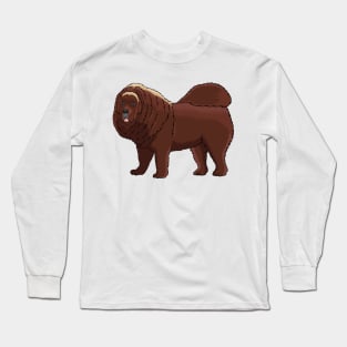 Tibetan Mastiff dog cartoon illustration Long Sleeve T-Shirt